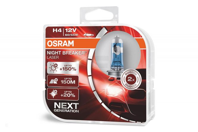 Hovedbilde Osram H4 Night Breaker Laser 60/55W