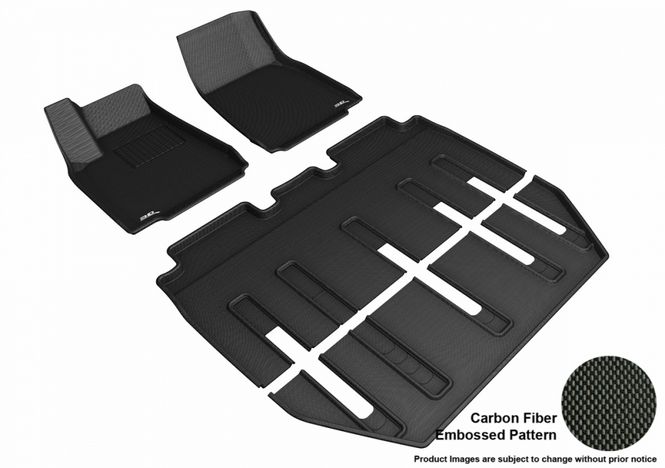 Hovedbilde 3D MAXpider KAGU gulvmatter Tesla Model X 7-seter