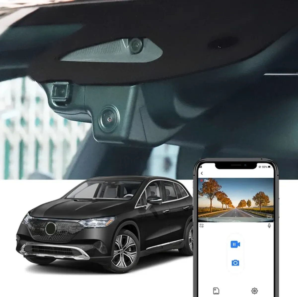 Mercedes EQE SUV FitcamX 4K Dashcam