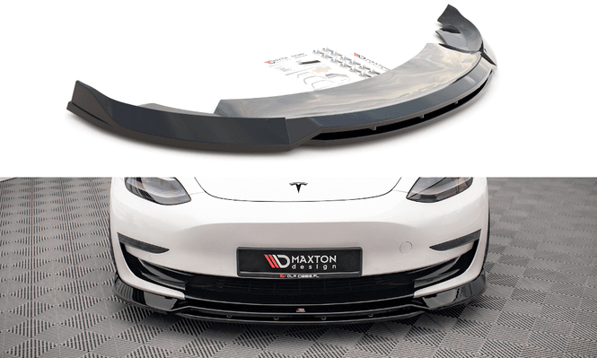 Hovedbilde Fremre splitter / spoiler V.3 Tesla Model 3 - Maxton Design